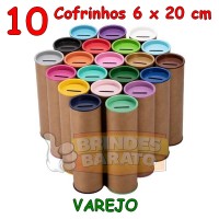 10 Cofrinhos Papelão 6x20 cm - Promoção - R$ 1.60 / und