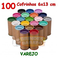 100 Cofrinhos Papelão 6x13 cm - Promoção - R$ 1,25 / Und