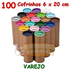 100 Cofrinhos Papelão 6x20 cm - Promoção - R$ 1.50 / und