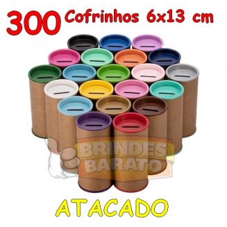 300 Cofrinhos Papelão 6x13 cm - ATACADO - R$ 1,15 / Und