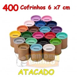400 Cofrinhos Papelão 6x7 cm - R$ 0,59 / und - ATACADO