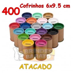 400 Cofrinhos Papelão 6x9.5 cm - R$ 0,59 / und - ATACADO
