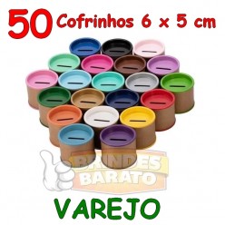 50 Cofrinhos Papelão 6x5 cm - Promoção - R$ 0,69 / und