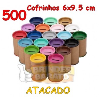 500 Cofrinhos Papelão 6x9.5 cm - R$ 0,55 / und - ATACADO