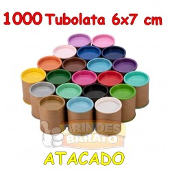 1000 Tubolata Tubo Lata 6x7 cm  - ATACADO - R$ 0,60 / und
